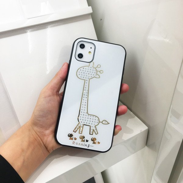 Wholesale iPhone 11 (6.1in) Diamond Studs Crystal Case (Giraffe)